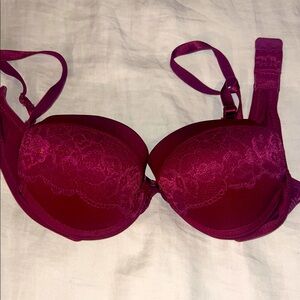 Maidenform Lace Bra -Deep Pink - 34A